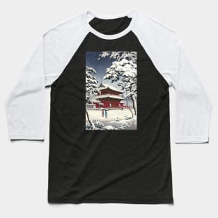 Zojo-ji Temple in Snow Baseball T-Shirt